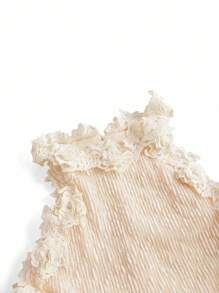 Anewsta Pleated Texture Women Long Dress, Spring/Summer Outfits - Apricot - View 11
