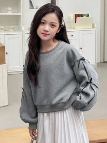 DAZY 女童圆领保暖衬里运动衫，秋季