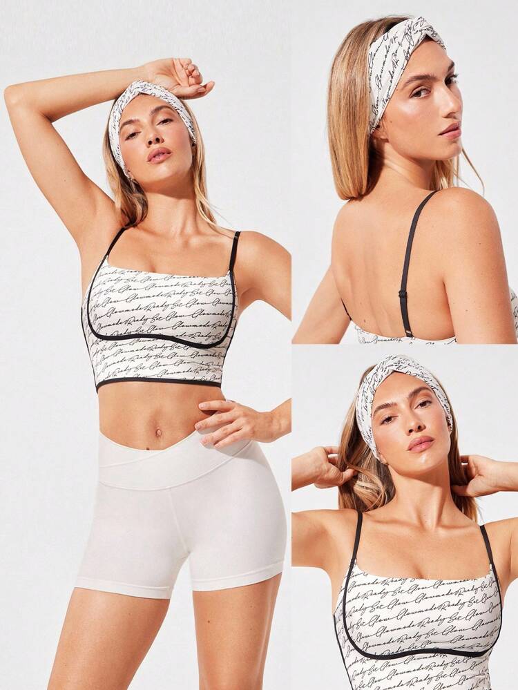 1 paquet FeatherFit™ Bandeau élastique torsadé et lumineux, doux et extensible, absorbant la transpiration, pour la gym, l'entraînement et l'usage quotidien décontracté