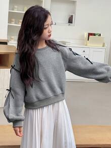 DAZY 女童圆领保暖衬里运动衫，秋季