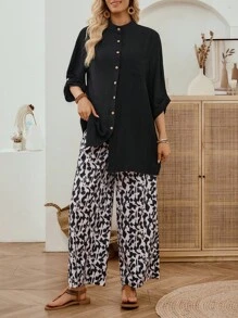 SHEIN LUNE 女式两件套 女式秋季服装 女式秋季服装 女式秋季服装 商务休闲装 女式办公室服装 女式休闲套装 女式工作服装 女式秋季服装 女式工作服 女式秋季服装 教师衬衫 秋季上衣 秋季服装 工作裤 阔腿裤 女式长袖衬衫 女式机场服装 女式秋季服装 商务休闲装 女式纽扣衬衫 女式豹纹 - 彩色 - 查看 7
