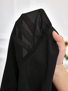 Miaspire Damen V-Ausschnitt Langarm Kleid mit Metallschnalle Taille, Chiffon Ärmel A-Linie elegantes Kleid für den Herbst