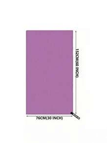 Toalla deportiva de secado rápido de 40x80 cm/76x152 cm de tela de microfibra en colores azul, gris, verde, naranja, para natación, gimnasio, fitness, campamento, running, playa, toallas de baño para el hogar y accesorios de playa de verano - Morado - Ver 8