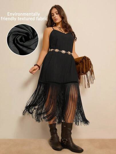 Freevana Fringe Flowing Music Festival Holiday Plus Size Dress Women Western Dress Cowgirl Dress Women Fringe Dress Tassel Dress Black Summer Dress Black Fringe Dress Black Tassel Dress Streetwear Fall Outfits Back To School Kawaii Streetwear Women Vintage Clothes Techno Outfit Fringe Dress Plus Size Back To School Western Wear Women Streetwear Vintage Plus Size Western Dress Fringe Outfits Women Basic Back To School Autumn Going Ou Tracksuit,Holiday Outfits For Women