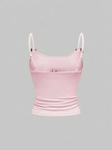 ROMWE J-Fashion 可爱鹿刺绣蕾丝上衣搭配鹿印花喇叭裤 - 粉色 - 查看 6