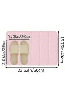 SHEIN 1pc Solid Color Simple Soft Memory Foam Sponge Absorbent And Non-Slip Bathroom Toilet Floor Mat Home Bathroom Decor Bath Rug Floor Carpet Outdoor Rug Door Mat Summer Bathroom Accessories