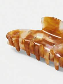 MOTF PREMIUM ACETATE YELLOW MICRO-INLAID RHINESTONE HAIR CLAW CLIP - Rust Brown - View 8