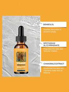 SHEIN 3 piezas Gotas para oídos de perro, fórmula suave diaria que limpia el cerumen, picazón en las orejas y olores, 60ml - Naranja - Ver 4