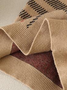 Souflis Souflis 2 件套条纹提花圆领长袖上衣和裤子，休闲修身