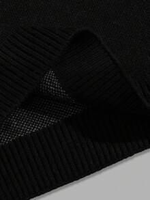 EURMUSE Men Crew Neck Good Quality Long Sleeve Rib Knit Regular Sweater Gift For Boyfriend - Black - View 5