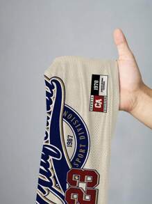 Slaydiva 2025春夏休闲极简“Callifornia”23号赛车服风格加大码T恤，适合夏天 - 藍色 - 查看 8