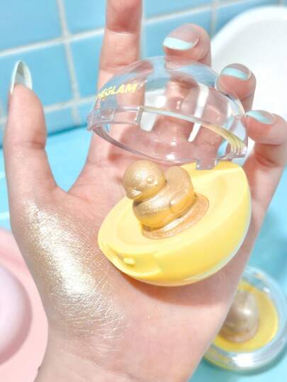 SHEGLAM Lucky Duck Iluminador 3D Marca Belleza Maquillaje Maquullaje Cosmética para Mujeres Niñas Perfecto para Invierno Primavera Ideal para Y2K Elegante Moda Adecuado para Cumpleaños San Valentín Regalo Fiesta Listo Mejor Color