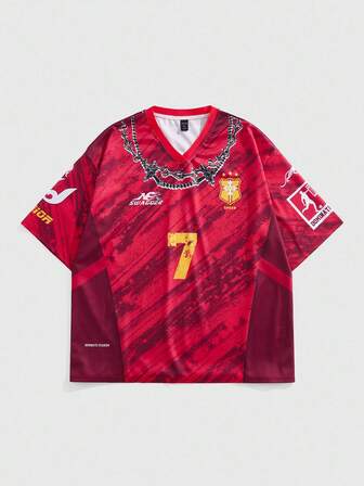 Street Life Herren T-Shirt mit digitalem Muster, kurze Ärmel, geeignet für Frühling/Sommer Alltagskleidung