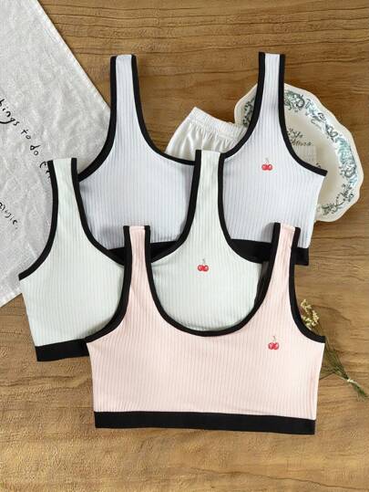 Thin Tween Girl Puberty Bra, Sports Bra For Developing Girls Back To School Fashion