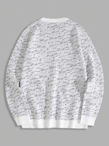 EURMUSE Men Crew Neck Good Quality Long Sleeve Rib Knit Regular Sweater Gift For Boyfriend - Grey - View 3