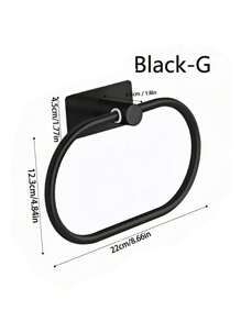 1 pieza Barra para toallas, portarrollos de papel higiénico, anillo para toallas de acero inoxidable, barra para almacenar, nuevo gancho de pared para el baño - Multicolor - Ver 15