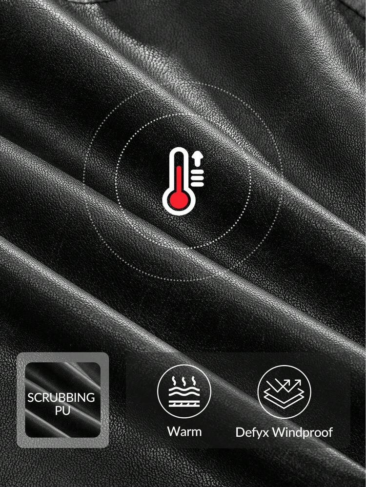 Chaqueta desgastado de moda negra para otoño/invierno, diseño elegante con múltiples cremalleras y bolsillos, práctica y elegante, con cinturón en la cintura, capa de piel de calidad premium de media caña