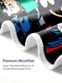 BATMAN X SHEIN 速干吸水沙滩巾披肩 - 轻便便携游泳巾，适合女士、游泳、水疗、沙滩、瑜伽 - 多种尺寸 - 黑色 - 查看 2