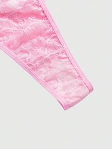 ROMWE Kawaii Spitzen-Herz-Metall-String-Höschen für Frauen