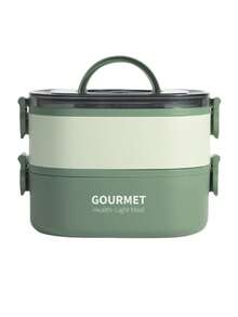 SHEIN 800/1400/2000 Milliliter Multi-Color Bento Box Set, Reusable, Leak-Proof Bento Box With Three Layers, No BPA Lunch Box, Insulated Bento Box, School Bento Box, Office Lunch Box, Travel Bento Box, Stackable, For Microwave, Dishwasher, And Refrigerator, Bento Box - Multicolor - View 13