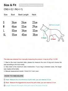 1pc Dog Print Pet Jacket - Soft, Stylish & Waterproof For Outdoor Adventures | Machine Washable - Royal Blue - View 12