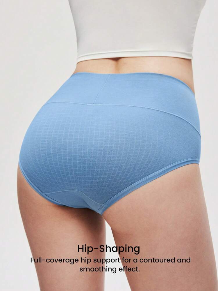 Paquete de 3 bragas de algodón de talle alto para mujer - Rosa