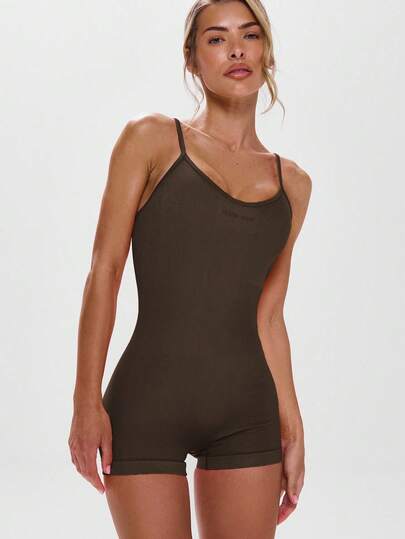 Musera Sport 细肩带运动连体衣，适合运动健身、板式网球、网球、匹克球、瑜伽、普拉提、秋季日常休闲穿着。