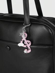 ROMWE Anime 2个Y2K风格音符和星星装饰钥匙扣，亚文化波点黑色音符包包挂饰，适合返校季青少年和学生钥匙扣配件 - 彩色 - 查看 5