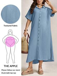 Zelara Mother'S Day Gift Navycore Outfits Apricot Crinkled Buttons Maxi Beach Navycore Dress With Slits Nautical Casual For Women Coastal Nautical Vacation Outfits Dress,Fall Dresses For Women - Baby Blue - View 1