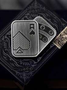 终极烦躁伴侣 - 缓解压力的金属扑克推卡滑块，带有触觉硬币，是完美的男士 EDC 玩具、办公桌配件，也是送给男朋友、父亲和同事的贴心礼物 - 彩色 - 查看 3