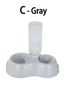 Double Bowl Pet Feeder With Water Dispenser - Plastic Cat & Dog Food Dish Set, Pastel Portable Design, Leak-Proof - Multicolor - View 15