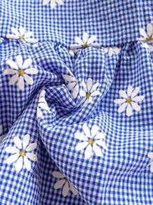 Soleia 印花荷葉擺吊帶上衣 - 藍白色 - 查看 6