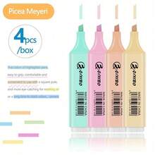 4/6 Stück Fluoreszierender Textmarker & Markierstifte, pastellfarbene Makronen-Töne zum Zeichnen, Markieren, Notizen für den Schulstart, Makronen-farbige Textmarker Set, hoher Erscheinungswert, Studenten konzentrieren sich auf das Markieren von DIY-Handbüchern, Zeichnen und Kritzeln mit Markern. - Verschiedenfarbig - Übersicht 13