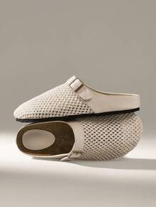 Solecia Men's Slip-On Thick Sole Backless Sandals, Mule Shoes