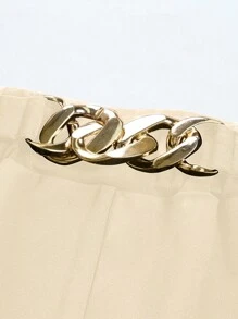 SOLERSUN 大码女式纯色腰带阔腿裤，裤子，四季款式，派对，音乐会，通勤日常款式，音乐节，浪漫，情人节，度假 - 杏色 - 查看 8