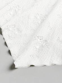 SHEIN Unity Ladies Summer Solid Color Front Knot Asymmetrical Hem Bandeau Top Y2K Outfit  For Holiday Party Clothes - White - View 4