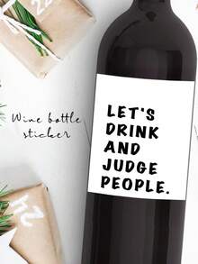 4Pcs/8Pcs/12Pcs/ Funny Birthday Wine Bottle Label For Him Elder, Rude Birthday Wine Stickers For Dad And Grandpa, Wine Bottle Stickers For Party Decoration - Multicolor - View 6