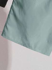 SHEIN 2 件套青少年男童纯色宽松梭织休闲沙滩/泳裤，2 种颜色