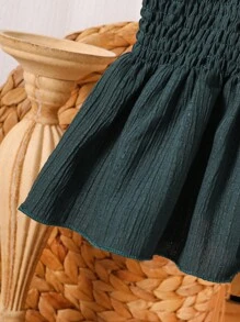 SHEIN 女婴梭织背心和裤子套装