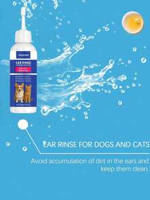 SHEIN Pet Ear Cleaner Daily For Pets To Relieve Ear Discomfort Gentle And Deep Clean Earwax 120ml - Multicolor - View 4