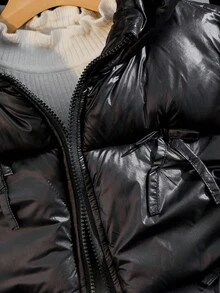 1pc Tween Girl Solid Color Bow Vest, Casual Vest For Autumn/Winter Fall - Black - View 10