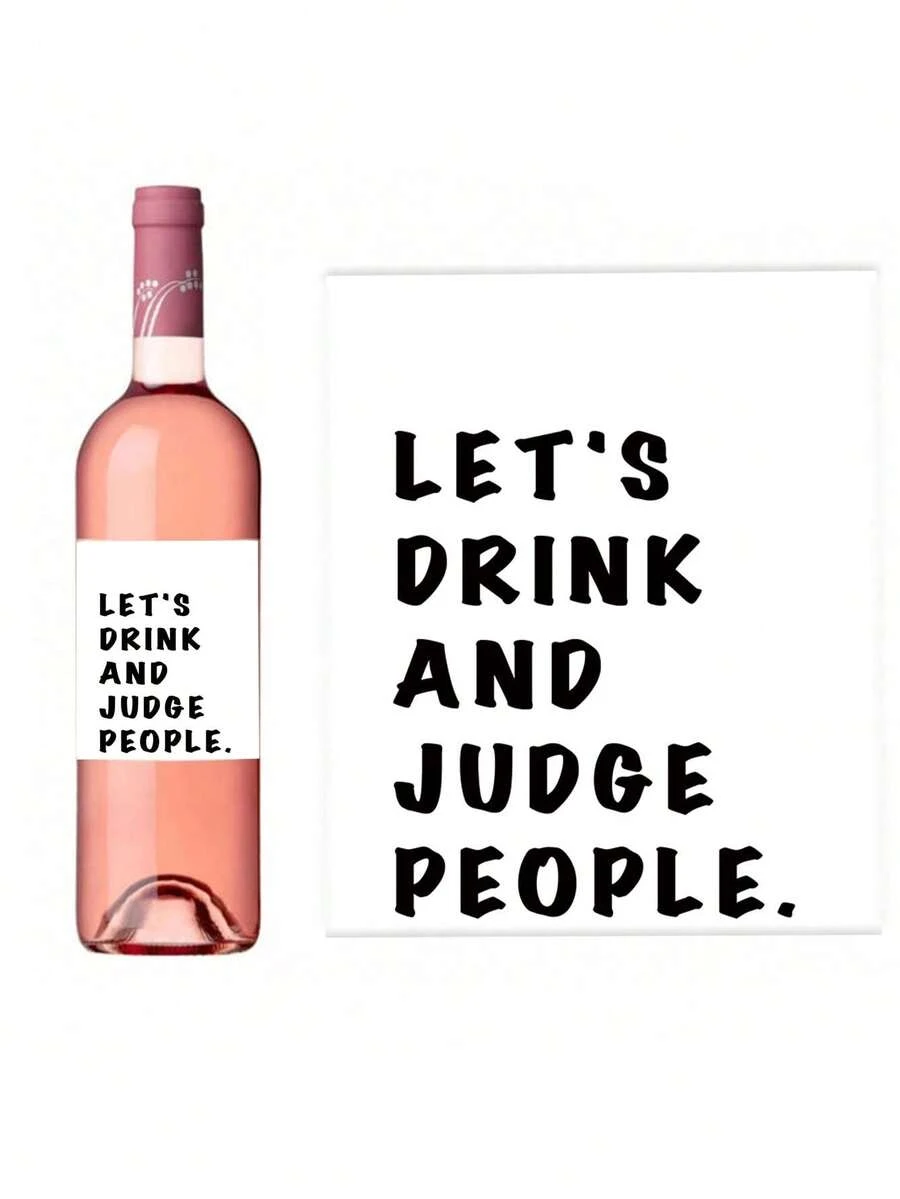 4Pcs/8Pcs/12Pcs/ Funny Birthday Wine Bottle Label For Him Elder, Rude Birthday Wine Stickers For Dad And Grandpa, Wine Bottle Stickers For Party Decoration - Multicolor - View 1