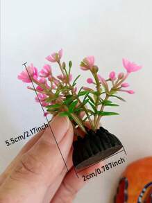 5/10pcs Fish Tank Artificial Seaweed - Plastic Safe Aquatic Plants For Aquarium Decor | Random Color Set - Multicolor - View 7