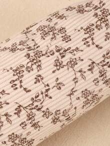 1 pieza Estuche de lápices con diseño floral, estuche de lápices con cremallera de gran capacidad y estilo vintage, es una bolsa de cosméticos portátil, útiles escolares, papelería kawaii, bolsa de almacenamiento de escritorio, regalo creativo para Acción de Gracias, Navidad, cumpleaños, decoración de Halloween, de vuelta a la escuela - Multicolor - Ver 5