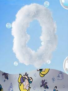 THE POWERPUFF GIRLS X SHEIN Cute Cartoon Bubbles Pattern Quick-Dry Swim Towel - Lightweight & Super Absorbent - Baby Blue - View 5