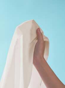 SHEIN Clasi 女士纯色短袖单排扣褶皱休闲衬衫