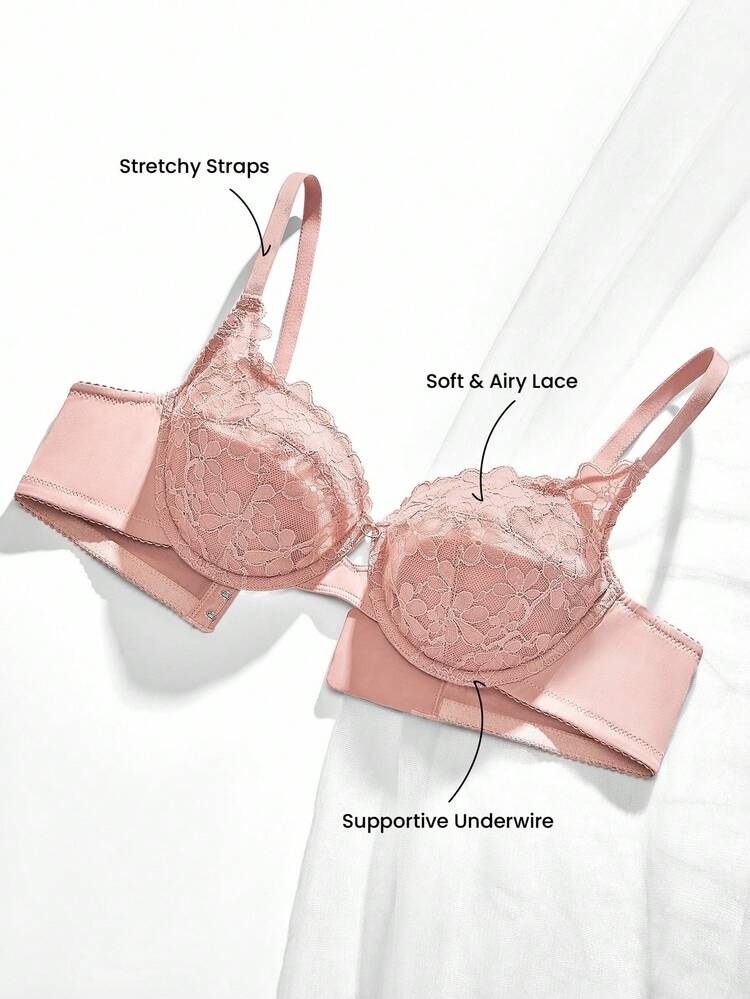 Full Coverage Lace Mesh Bra