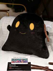 1 PC Cute Scythe Ghost Plush Toy - Halloween Reaper Stuffed Doll, Soft Hugging Cuddle Pillow For Sleeping, Spooky Home Decor Gift For Boys Girls - Multicolor - View 7