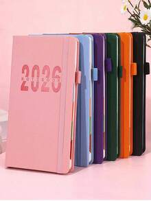 SHEIN 2026 New Calendar Log Self Discipline Check In Time Management One Page One Day 365 Days Plan Book Comes With 5 Plan Stickers A5 Plan Notebook Learning Start Gift Suitable For Work And Study, School Supplies,Back To School - A5 - View 9