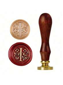 1 Pc Letter A-Z Wax Seal Stamp With Wooden Handle, Student Personalized Hand Account Wax Seal Paint Copper Head, Seal Wax Stamp Letter Paper Envelope Gift Invitation Card Sticker Hand Account Seal